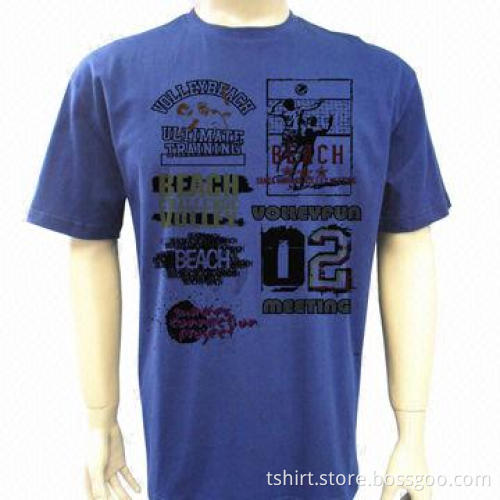 Men's 100% cotton clothing, summer tee shirt